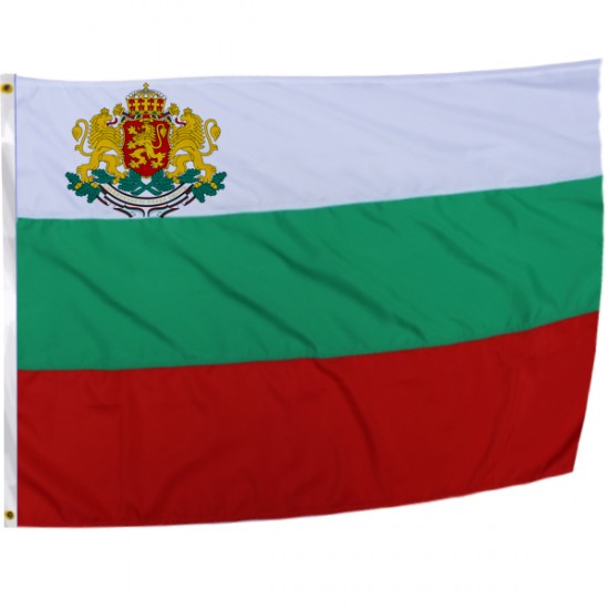 Знаме на България с герб и лента
